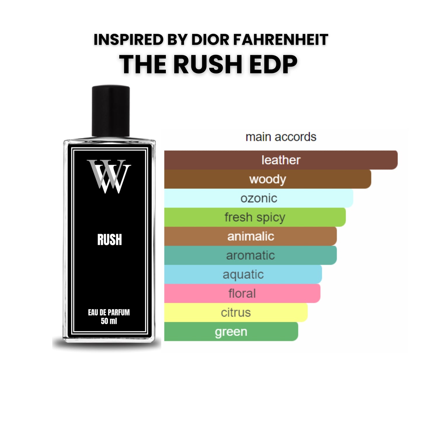 Rush 50ml - Inspired by Dior Fahrenheit