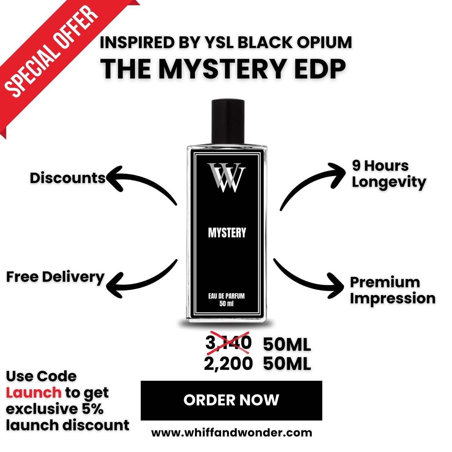 Mystery 50ml - Inspired by YSL Black Opium